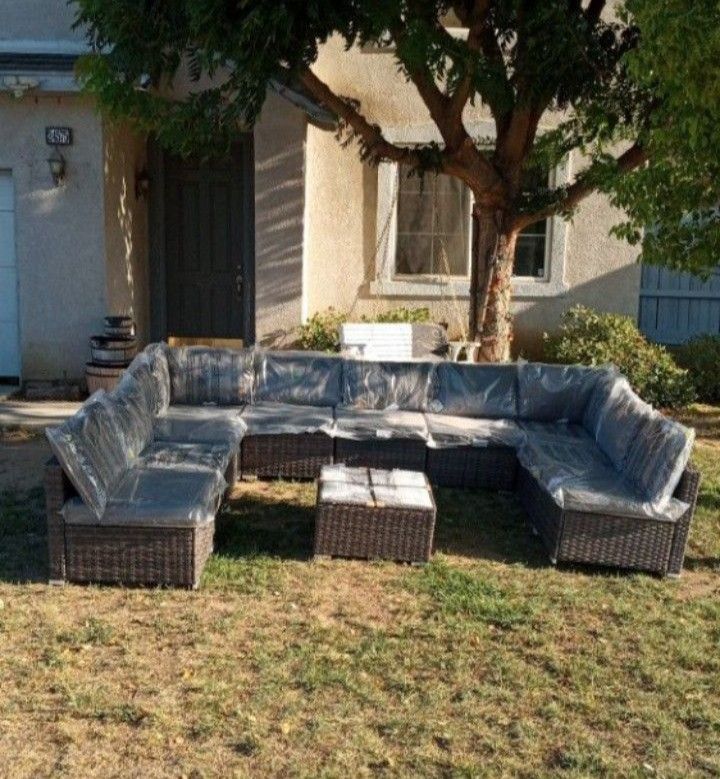11 Piece Patio Set Patio Furniture Modular Outdoor Sofa Set 🆕