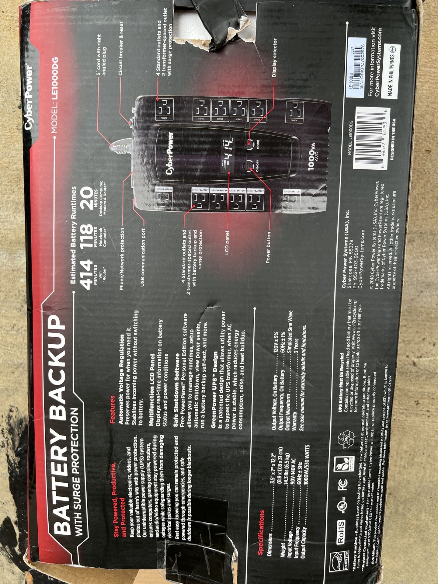 Battery Backup With Power Surge