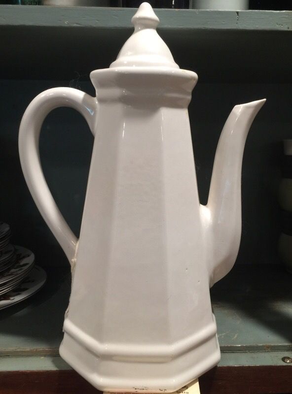 Pfalzcraft tall white ceramic coffee pot