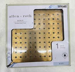 Allen + Roth - Gold Shower Head - 10inch Square 