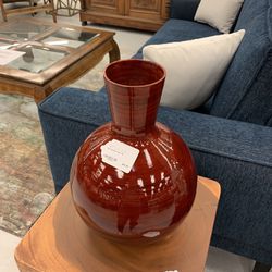 Red Bamboo Vase 