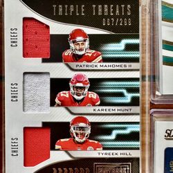 Patrick Mahomes Card Lot + Triple Patch /299 🔥 Chiefs Bundle