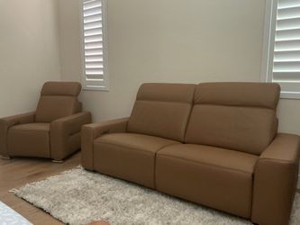 Copenhagen Leather Electric Dual Sofa & Chair