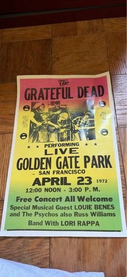 Grateful Dead Golden Gate Park Poster