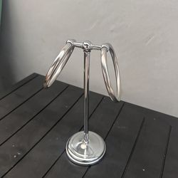 Freestanding Chrome Towel Holder – Double Arm