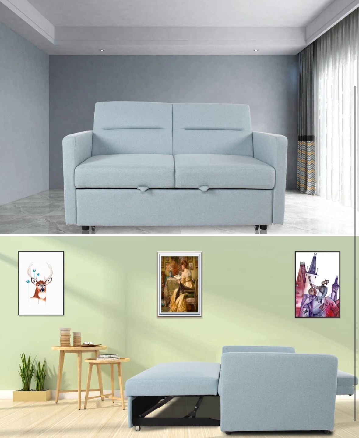 Light blue sofa