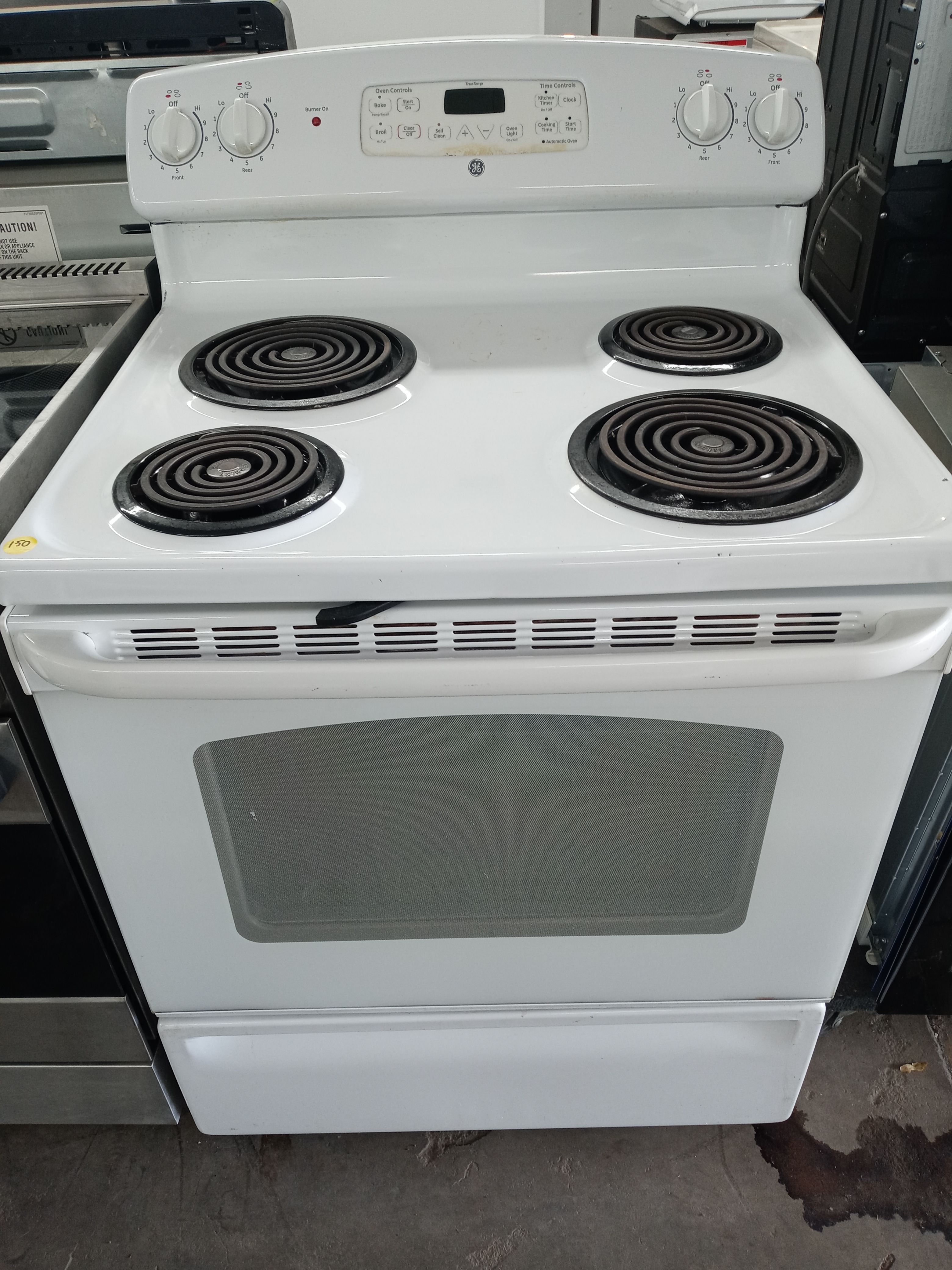GE white coil top stove Free delivery