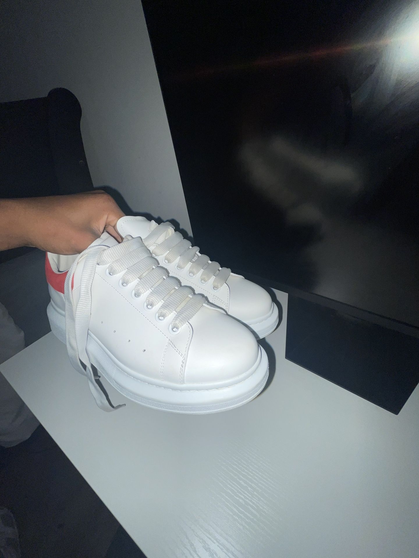 alexander mcqueen oversized sneaker lush red