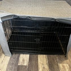 XXL 2 - door Folding Dog Crate With Blackout Cover 