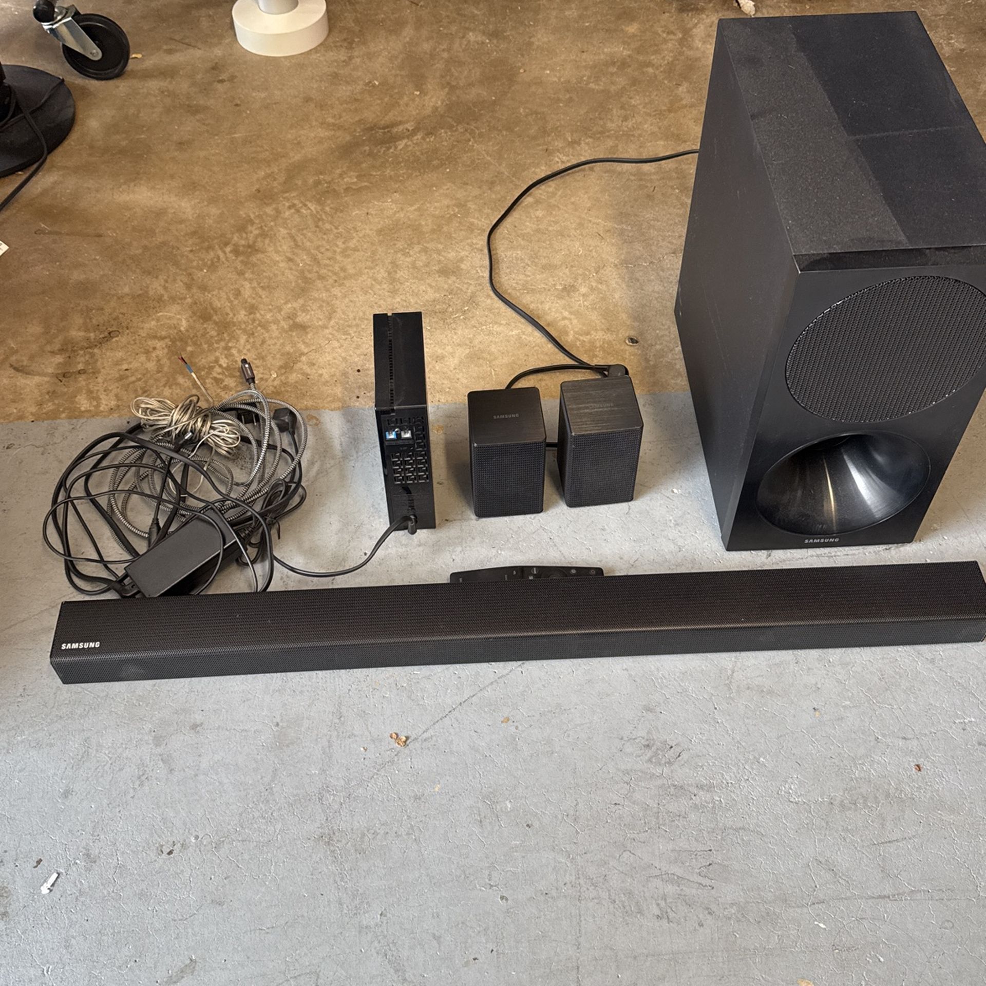 Samsung Surround Sound Bar, Sub And Wireless Speakers