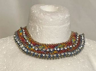 Multicolored Collar Style Necklace 