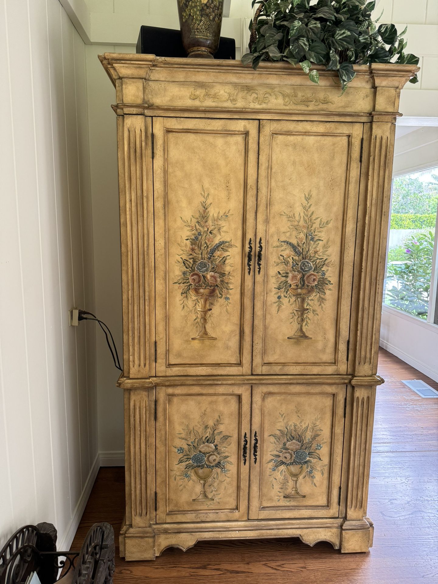 Floral French Inspired TV Armoire / Media Center