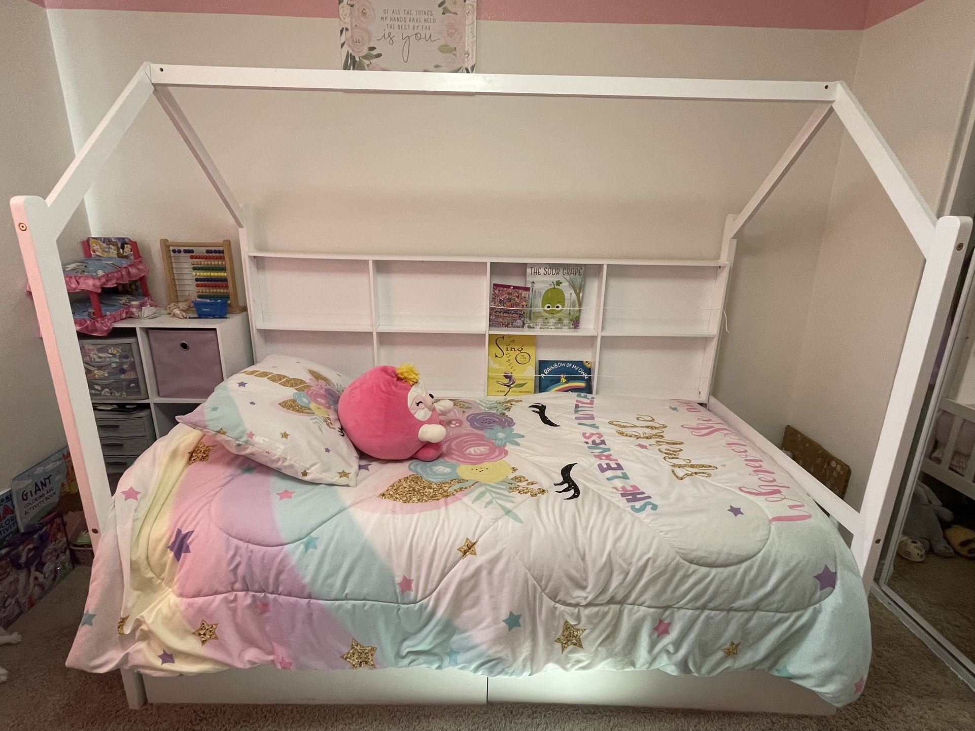 Merax Twin Size Bed ( White )