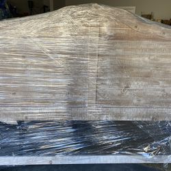 King Size Whitewash Headboard 