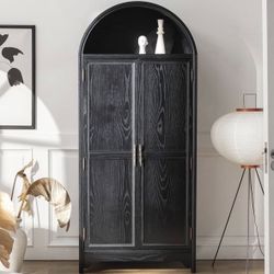 71 Inch Tall 5-Tier Bookcase with 2 Doors,Accent File Cabinet 