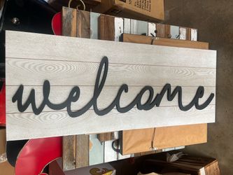 Large Welcome sign