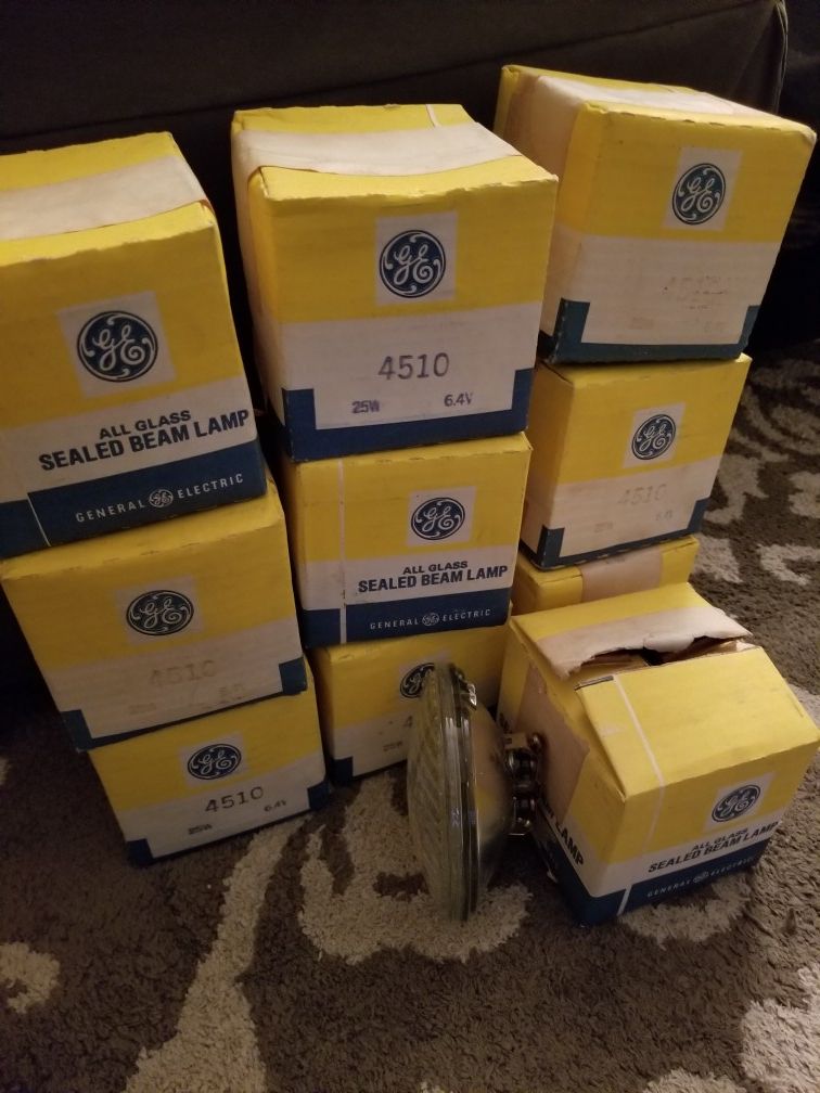 In Hollister- GE 25w 6.4v All Glass Sealed Beam Lamp - 4510 Tractor Bulb - $1 each