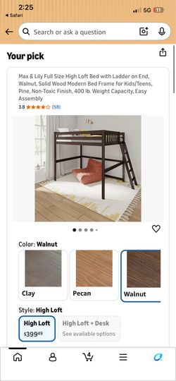 Full Size High Loft Bed