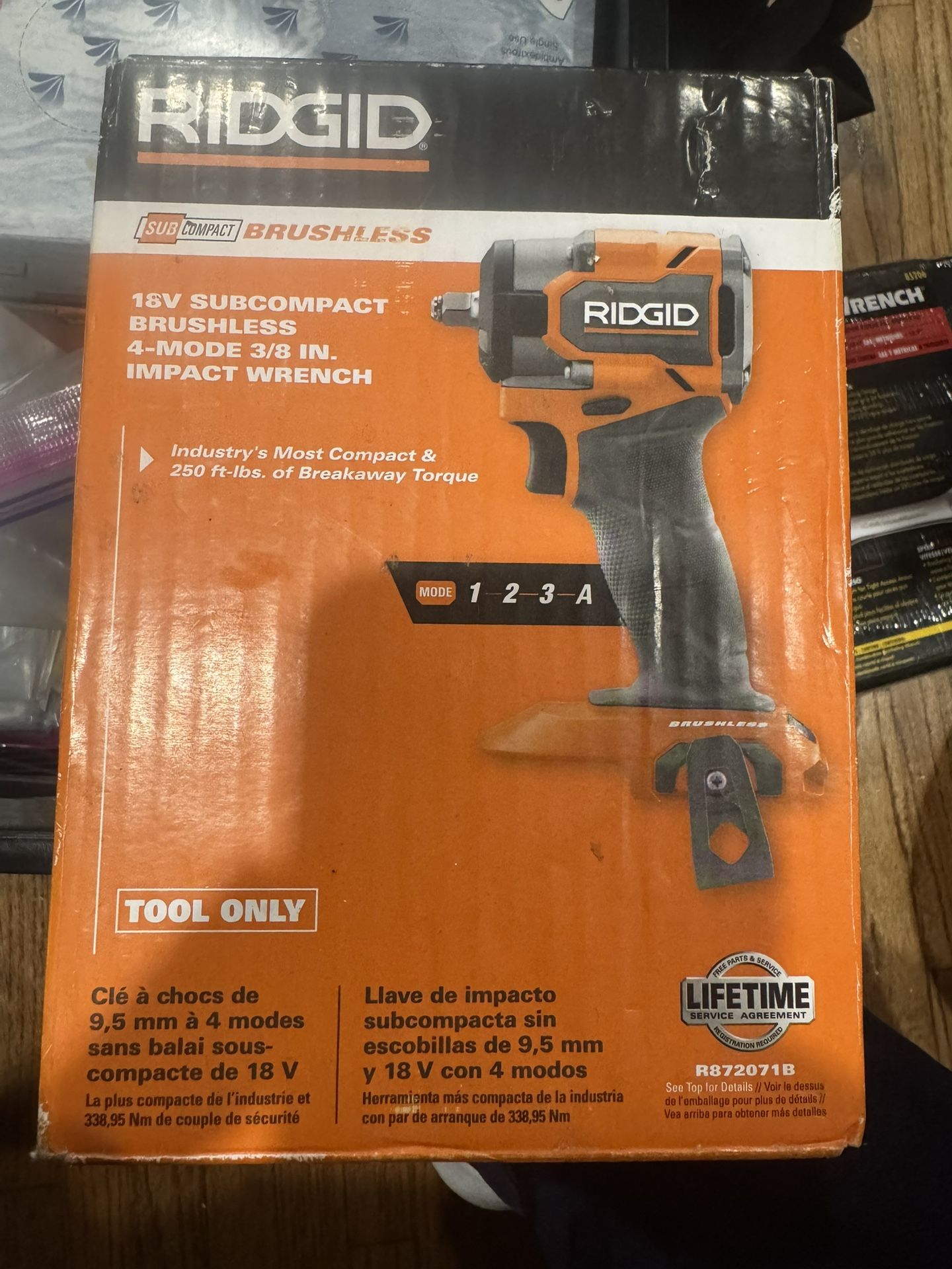 Ridgid 18v Brushless Subcompact Impact Wrench 