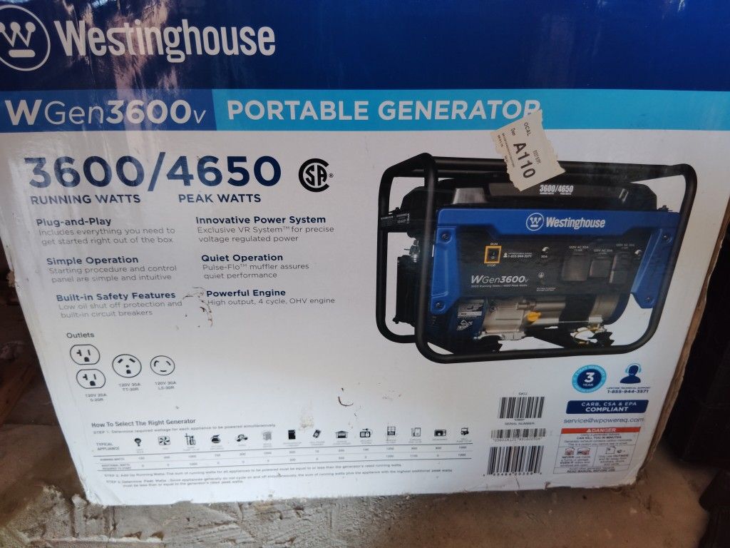 Generator Westinghouse 4650 New In Box Never Used
