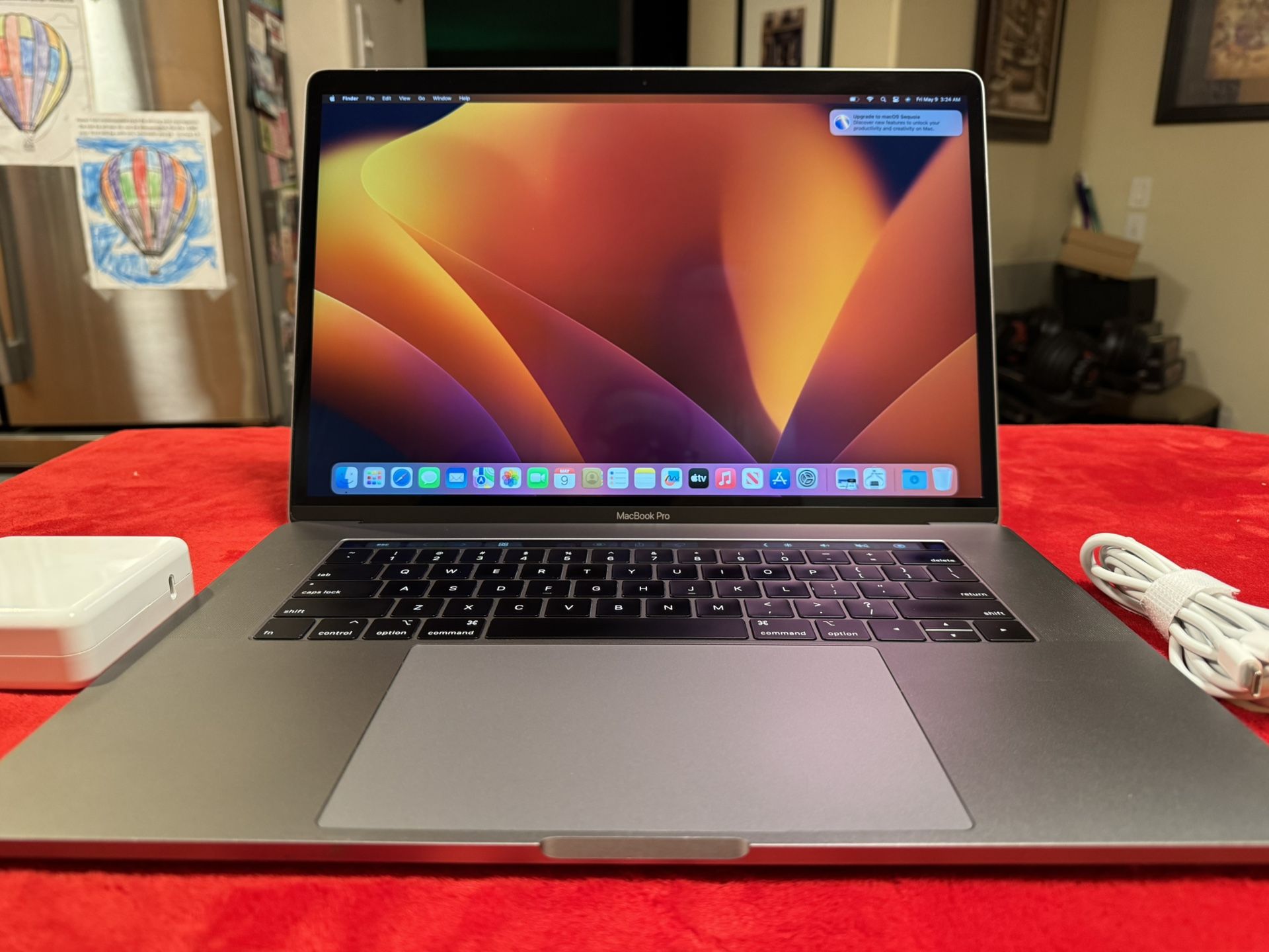 MacBook Pro 2019-15”, i9 (5.0Ghz), 16GB RAM, 1TB SSD, Touch Bar, Extras Available: 1TB M.2, Dock..