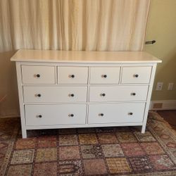 White IKEA 8 Drawer Dresser, Assembled 