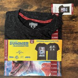 NEW Adult Universal Studio Shirt Jaws ET Back To Future Jurassic Park size M or XL just $15