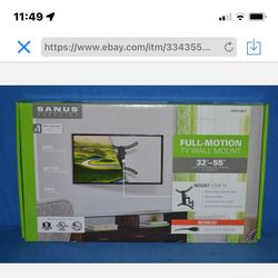 Full Motion TV Wall Mount 32”-55” New , Sanus