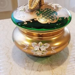 Czech bohemian crystal dish
