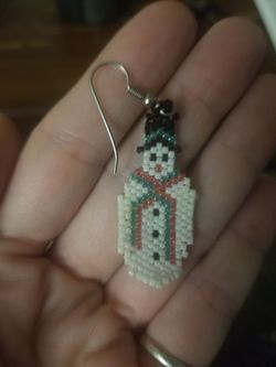 Beaded snowman