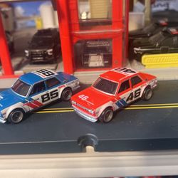 (2) Hotwheel Datsun Bluebird Race Cars