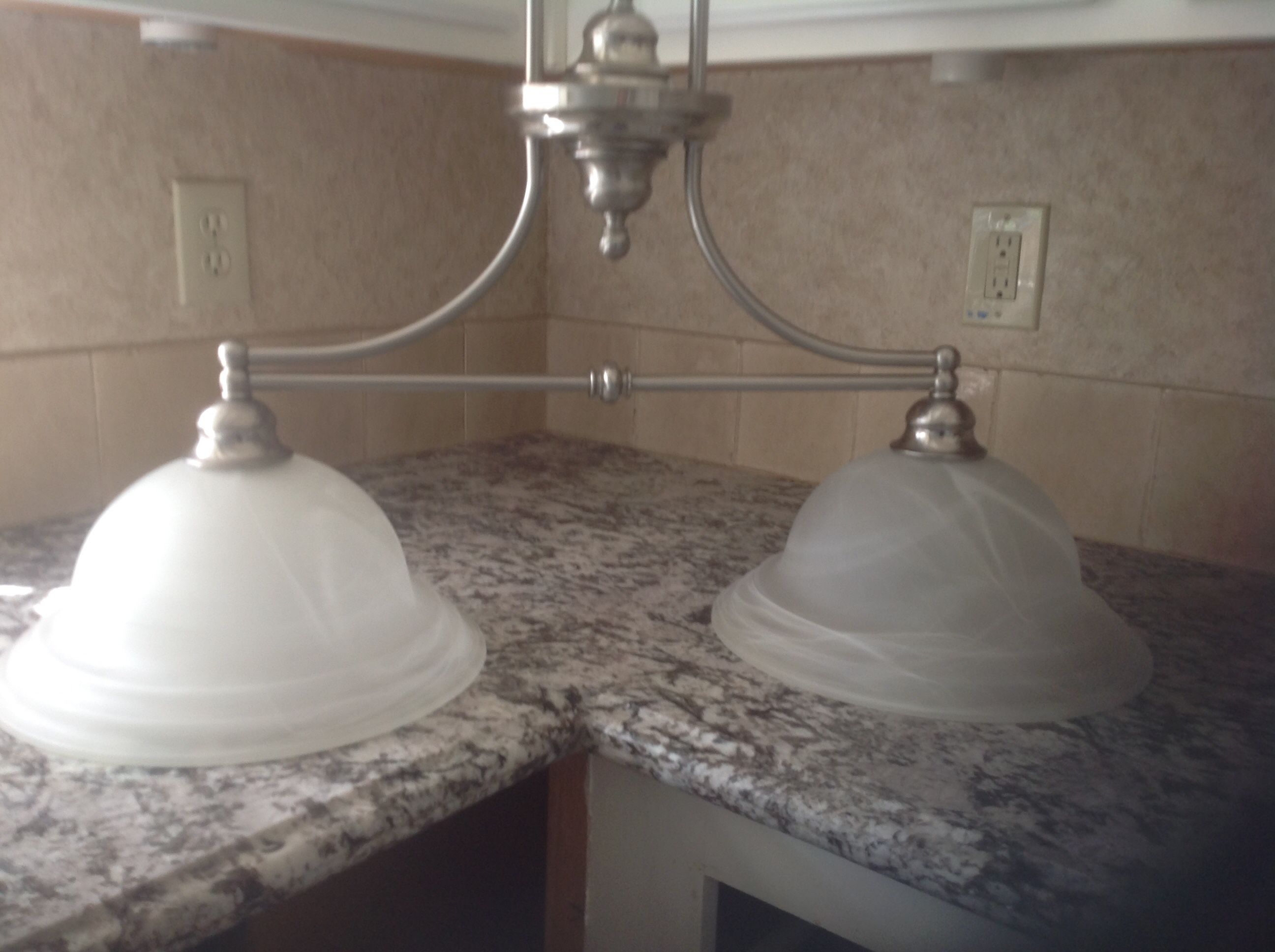 Light Fixture For The Kitchen Over The Table Silver 42 Inches Tall But You Can Make It Shorter