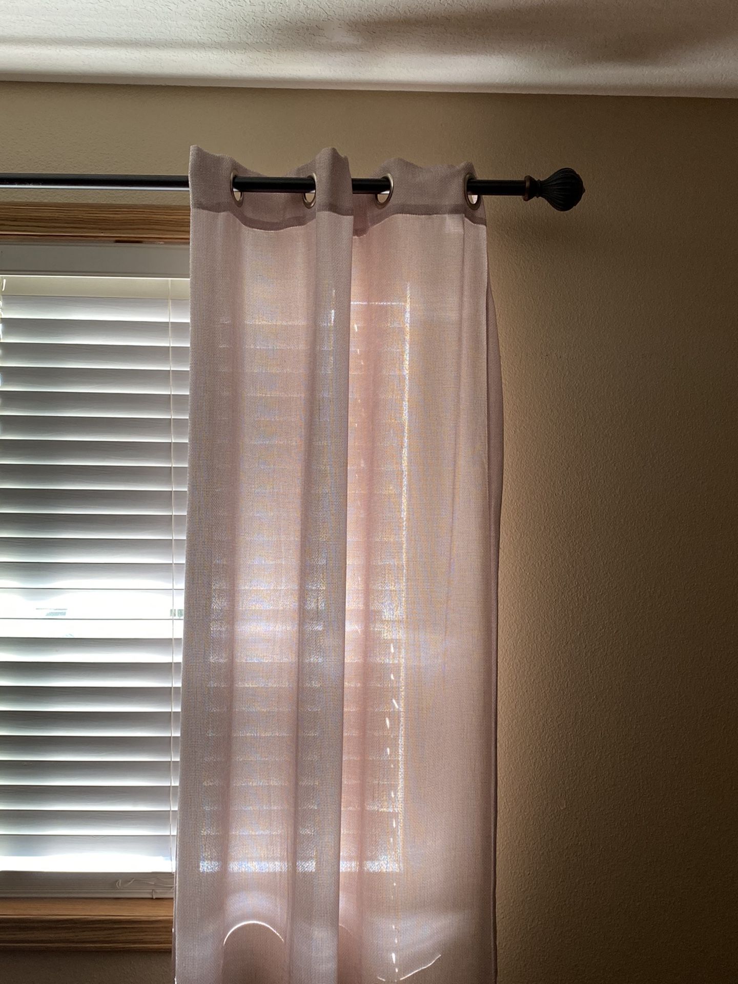 Curtain rod & brown Curtains