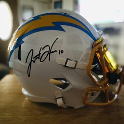 Justin Herbert Autographed Replica Helmet
