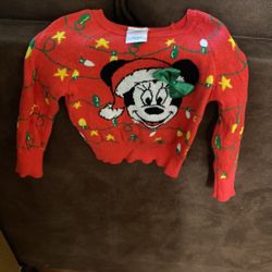 Minnie Mouse ugly Christmas Sweater 12 Months 