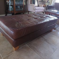 Leather Ottoman