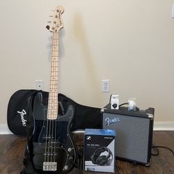 Electric Bass Guitar/ Amplifier/ Stand/Case