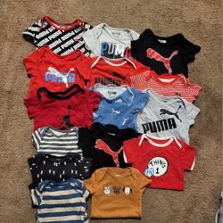 Baby Boy Short-sleeve Bodysuit  Lot Of 15 