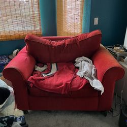 Red Oversized Chair 