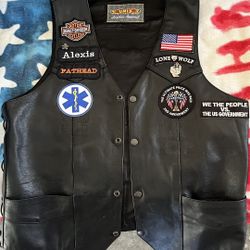 Men’s Motorcycle Leather Riding Vest