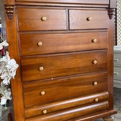Gorgeous Tall Solid Wood Dresser 