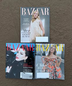 3 Brand new 2026 Harper’s Bazaar fashion magazines