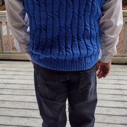 Hand Knitted Men's Vest,Fits -L-XL