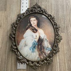 Antique Frame Oval Dome Glass