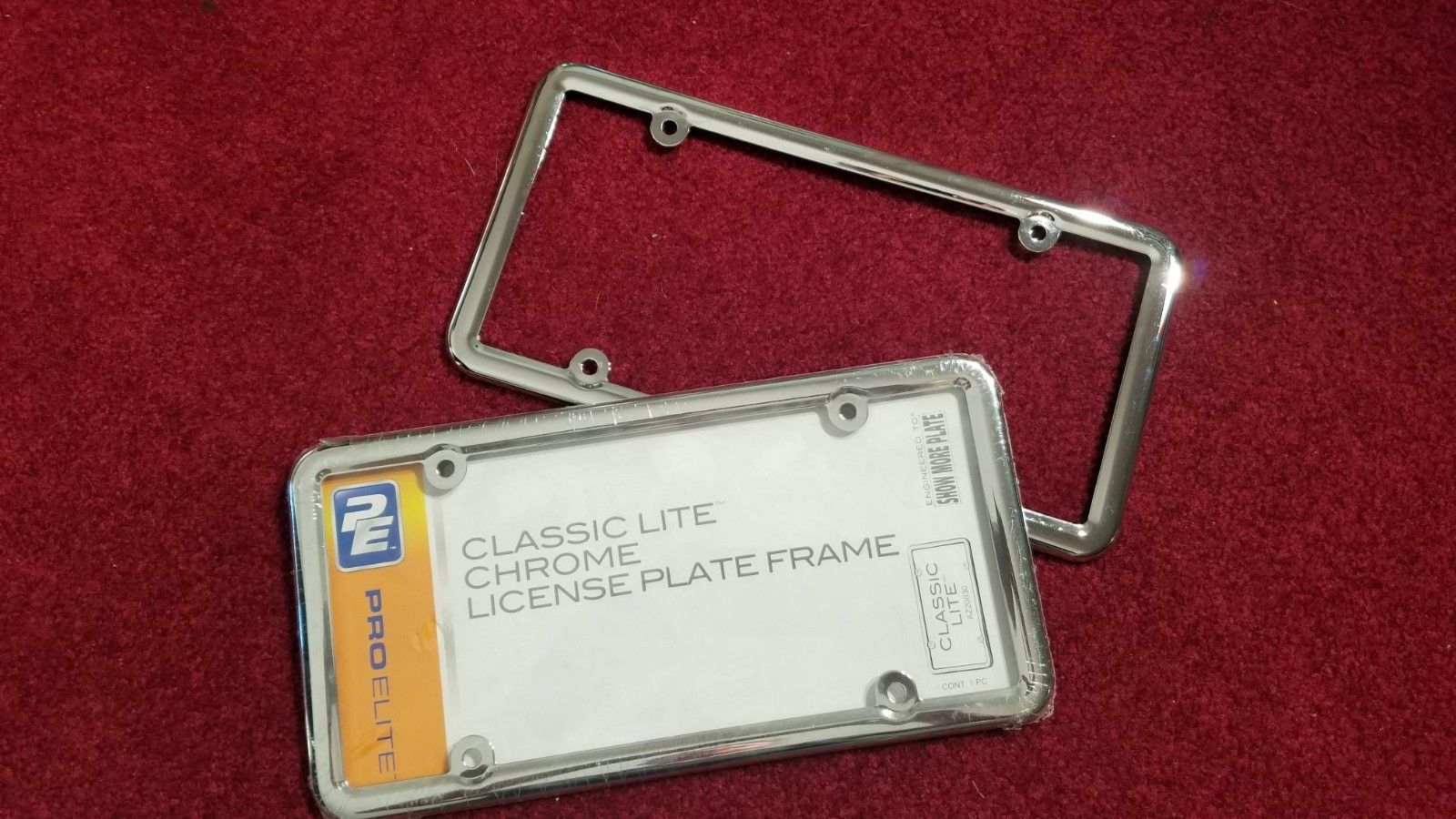Pro Elite Classic Lite Chrome License Plate Frame