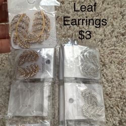Leaf Earrings $3 Gold And silver 