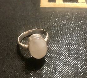 Moonstone Gemstone 925 Sterling silver overlay Ring sz6