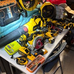 Many tools for sale, mostly DeWalt