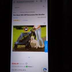 Pet Gear NO-ZIP Excursion Pet Stroller Dark Blue $150