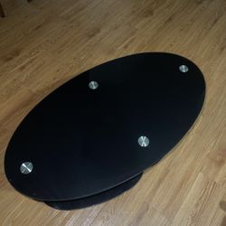 Black & Silver Coffee Table With Shelves